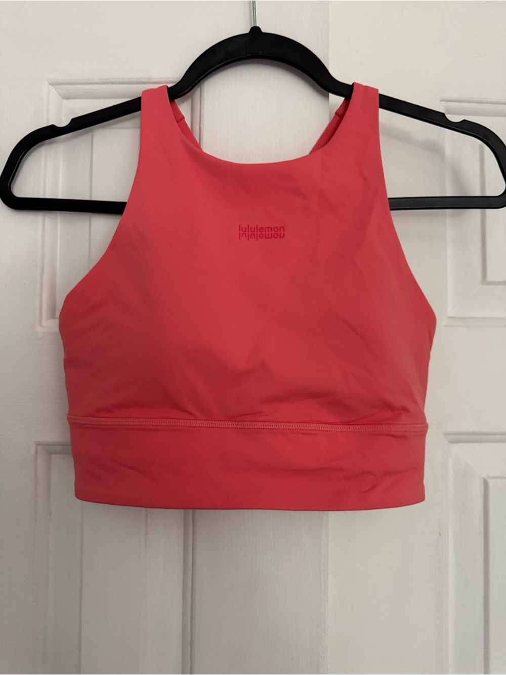 LULULEMON athletica High-Neck Longline Sports Bra in Raspberry Cream